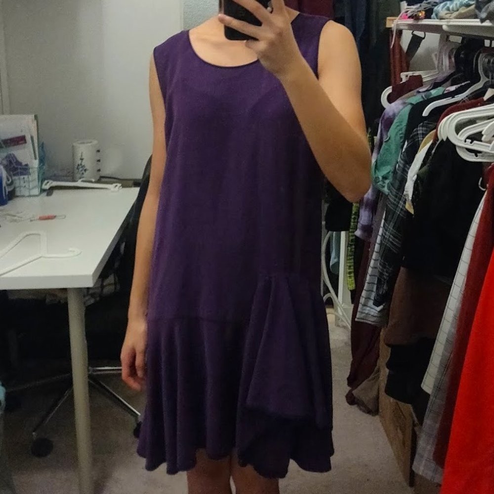 August Eight Purple Formless Dress, Size S